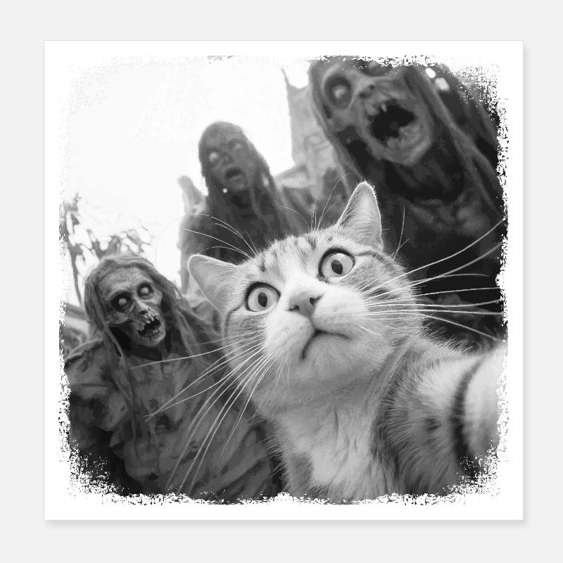 Zombiekalypse Poster 20x20 cm