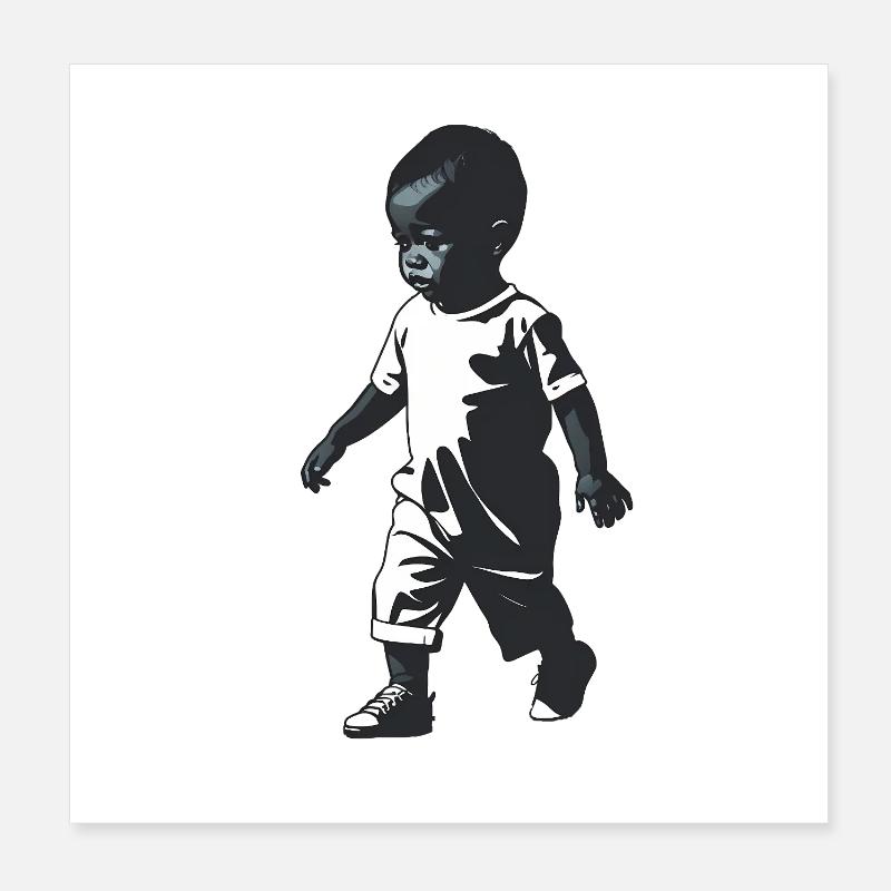 Bébé - Logo Cool Silhouette Poster 20 x 20 cm