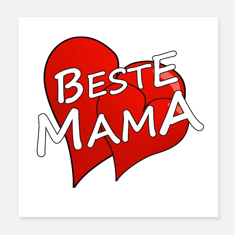 Best Mom Poster 8" x 8" (20x20 cm)
