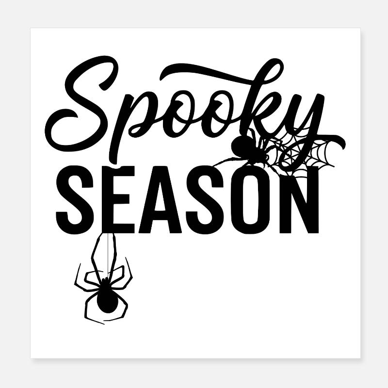 Illustration d’araignée de saison effrayante Poster 20 x 20 cm