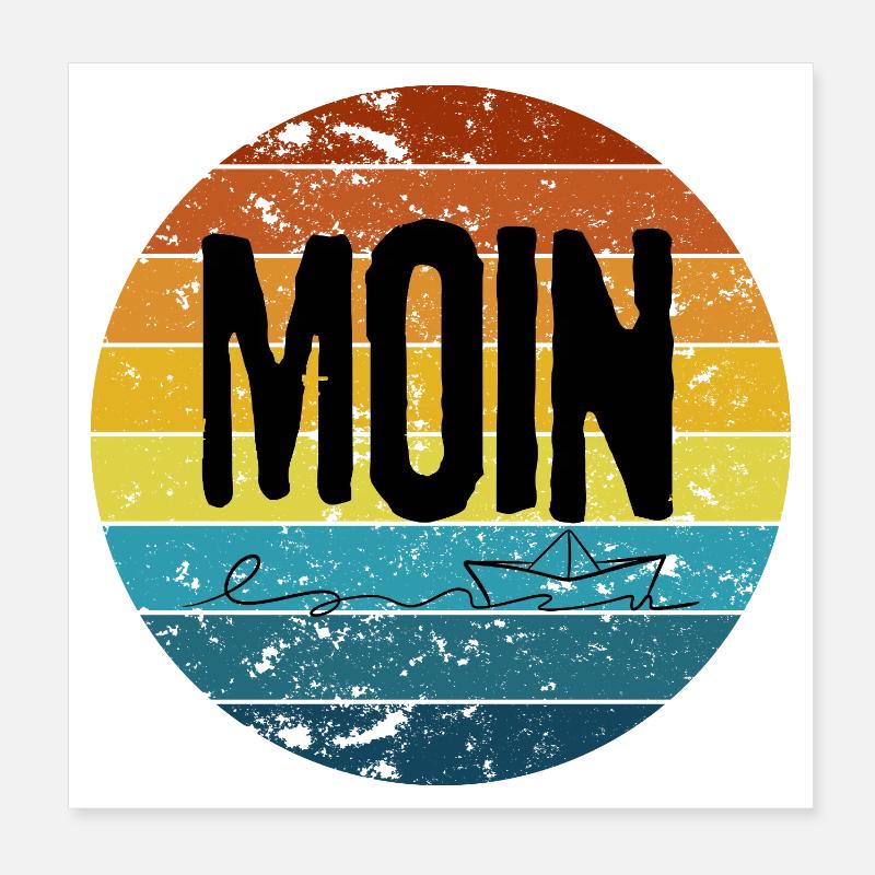 „MOIN Sunset“ – Retro Poster 20x20 cm