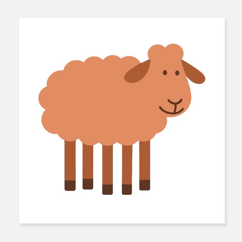 Schaf mit 5 Beinen seltene Perle Poster 20x20 cm