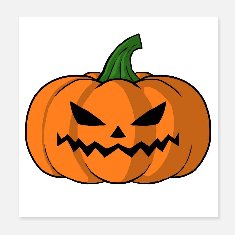 Bold Jack O Lantern Pumpkin Poster 8" x 8" (20x20 cm)
