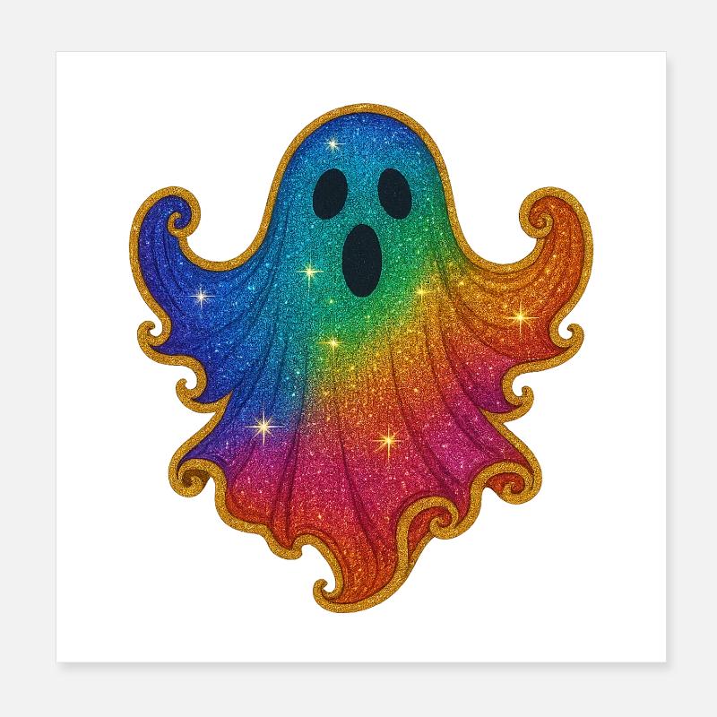 Regenbogen Geist Glitzer Poster 20x20 cm