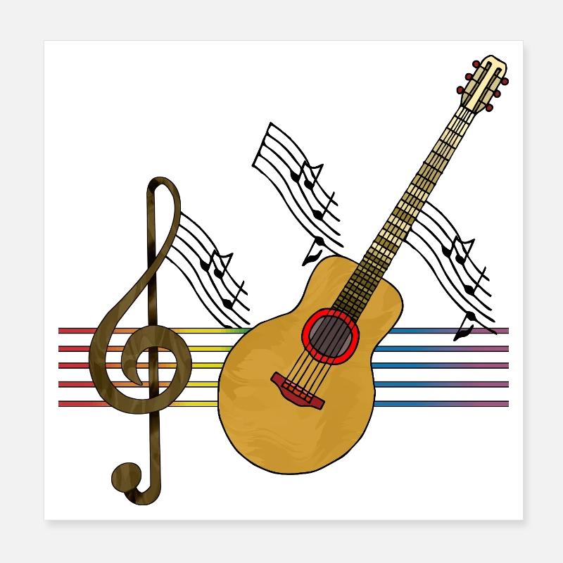 guitare Poster 20 x 20 cm