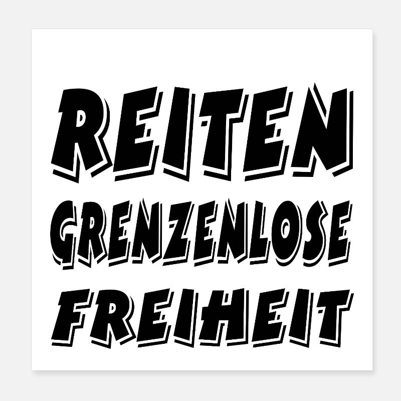 Pferde - Poster 20x20 cm - Weiß