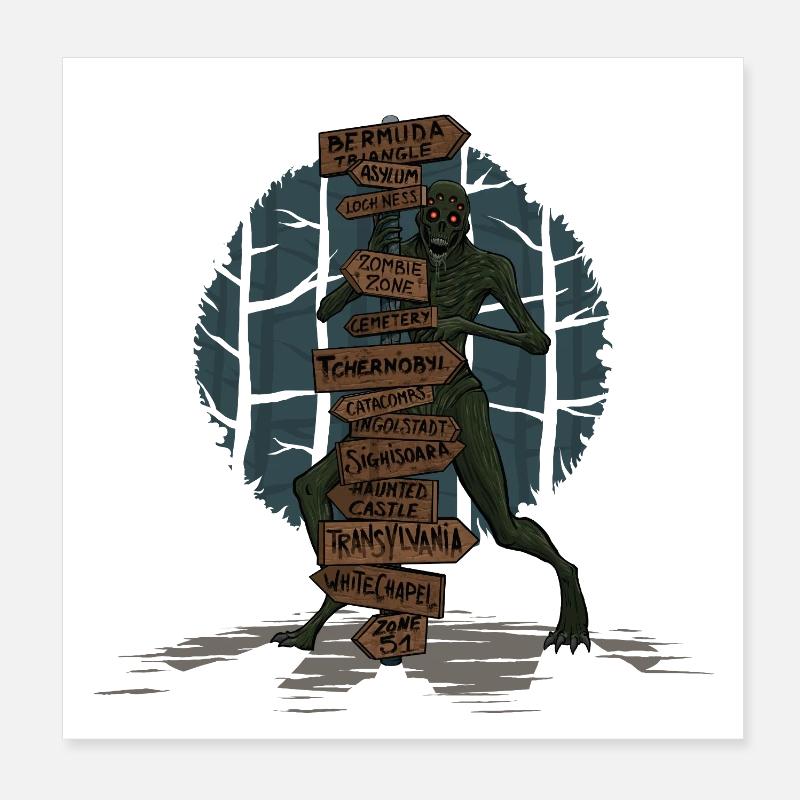 Böse Orte Poster 20x20 cm