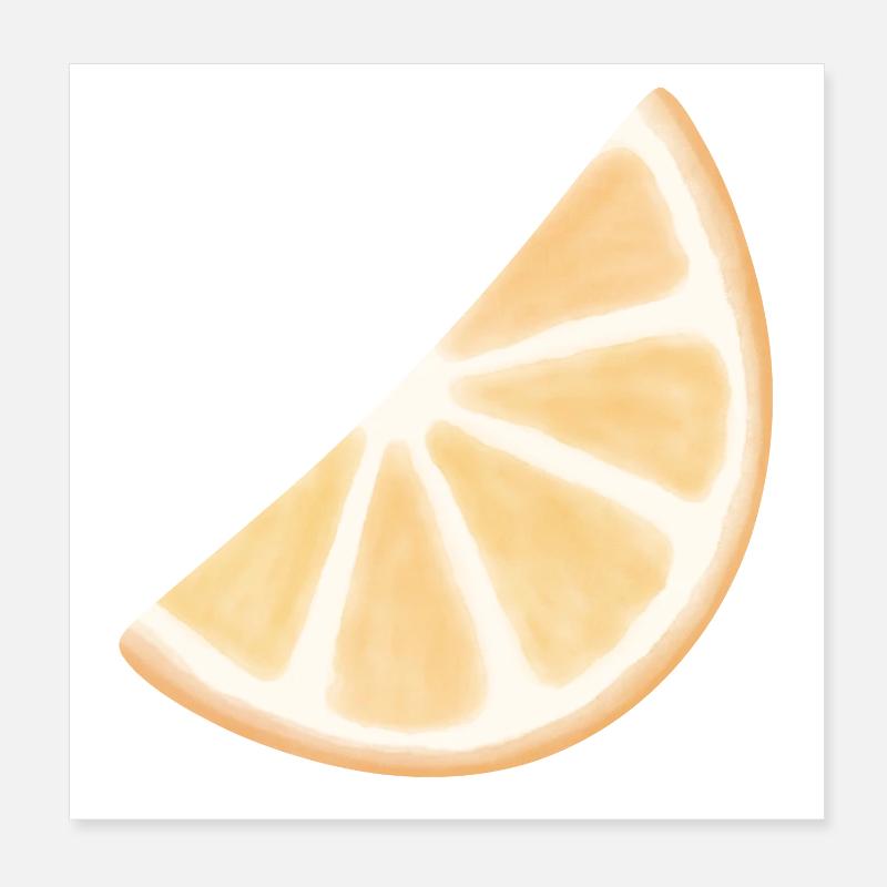 Tranche d’orange aquarelle éclat Poster 20 x 20 cm