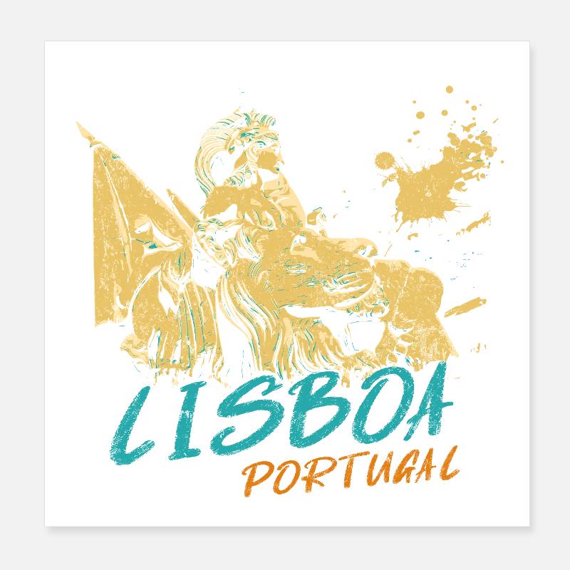 Arche Rua Augusta Lisbonne illustration Poster 20 x 20 cm