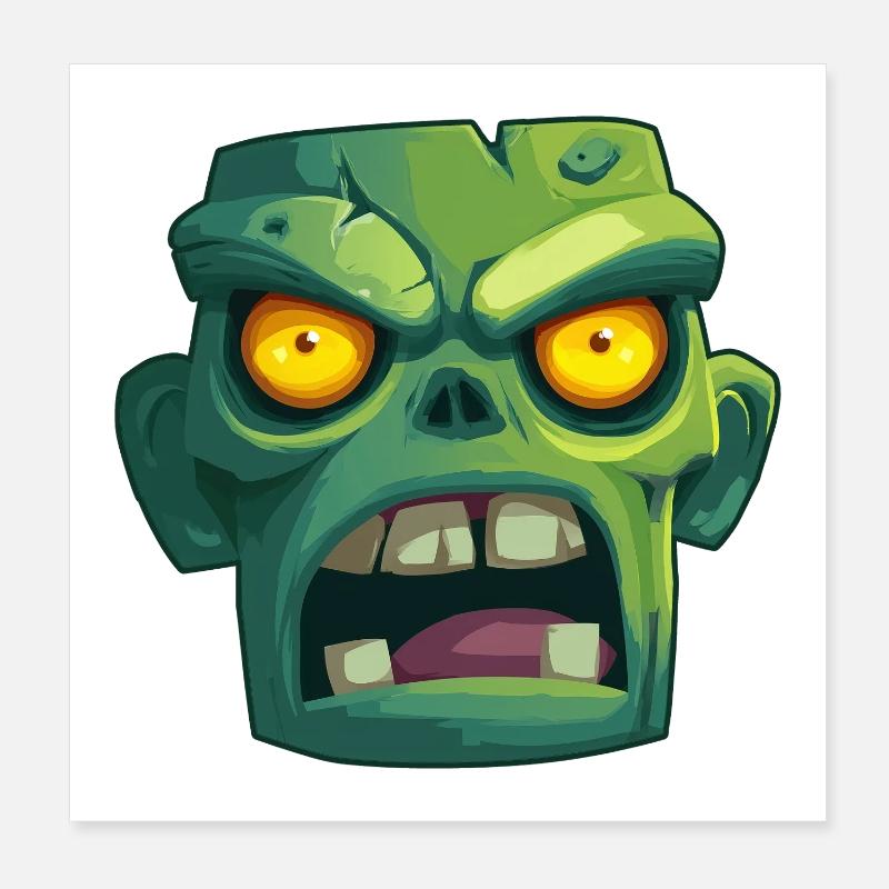 zombie pour la soirée de Halloween Poster 20 x 20 cm