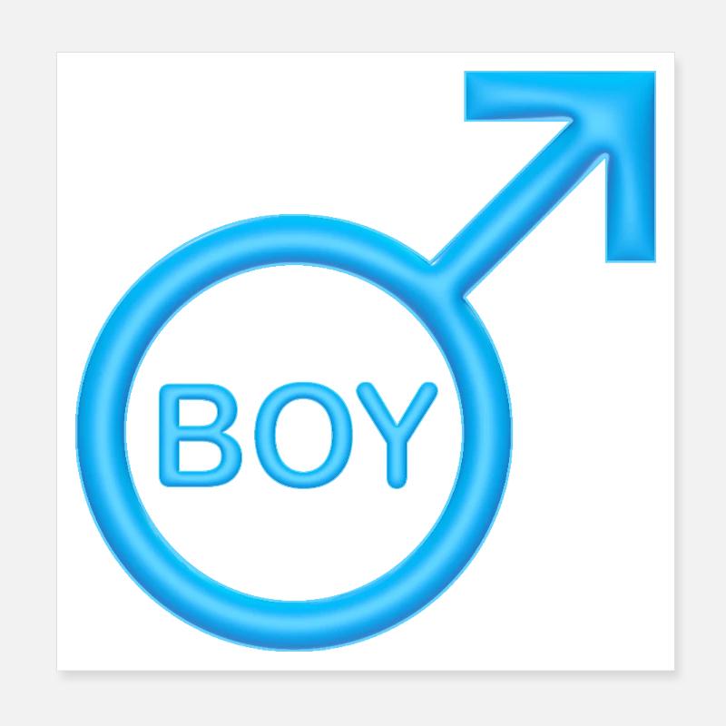 Boy Poster 8" x 8" (20x20 cm)