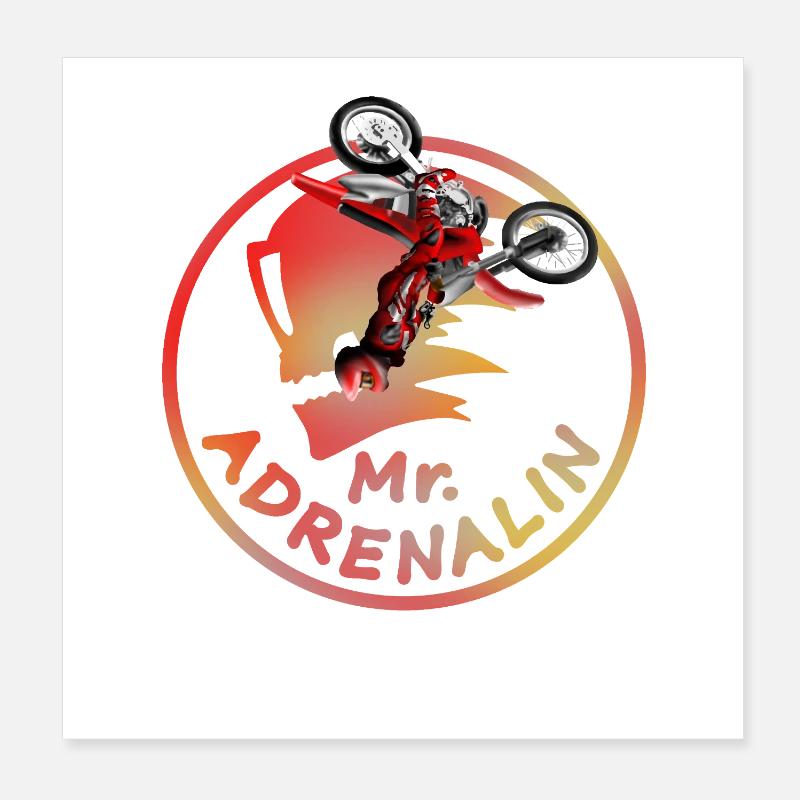 M. Adrenalin Cascade Motocross Poster 20 x 20 cm