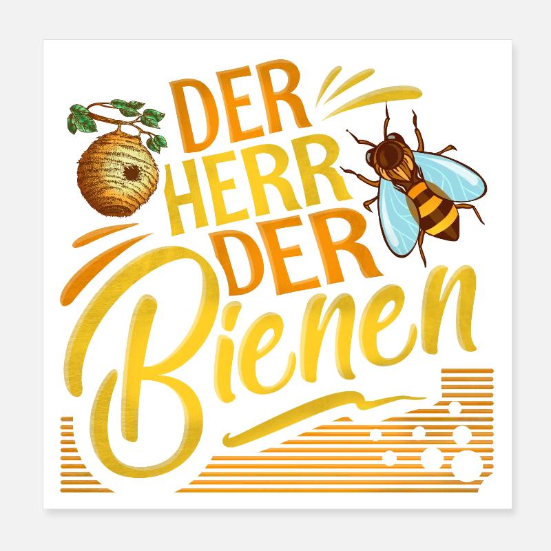 Imker Poster 20x20 cm