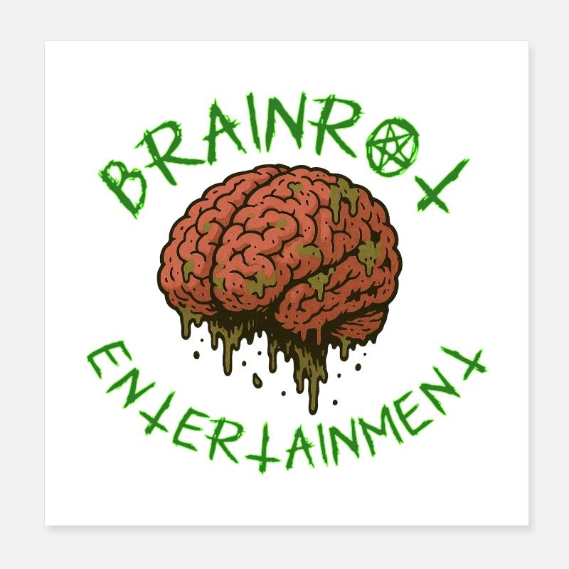 Brainrot Entertainment – Rotten Mind Design Poster 20x20 cm