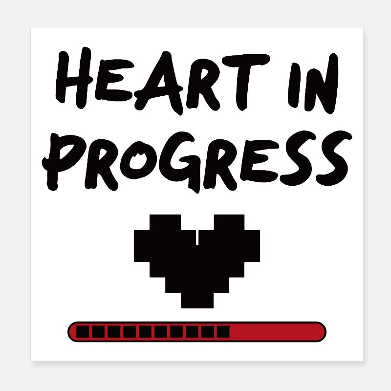 Déclaration HEART IN PROGRESS Poster 20 x 20 cm
