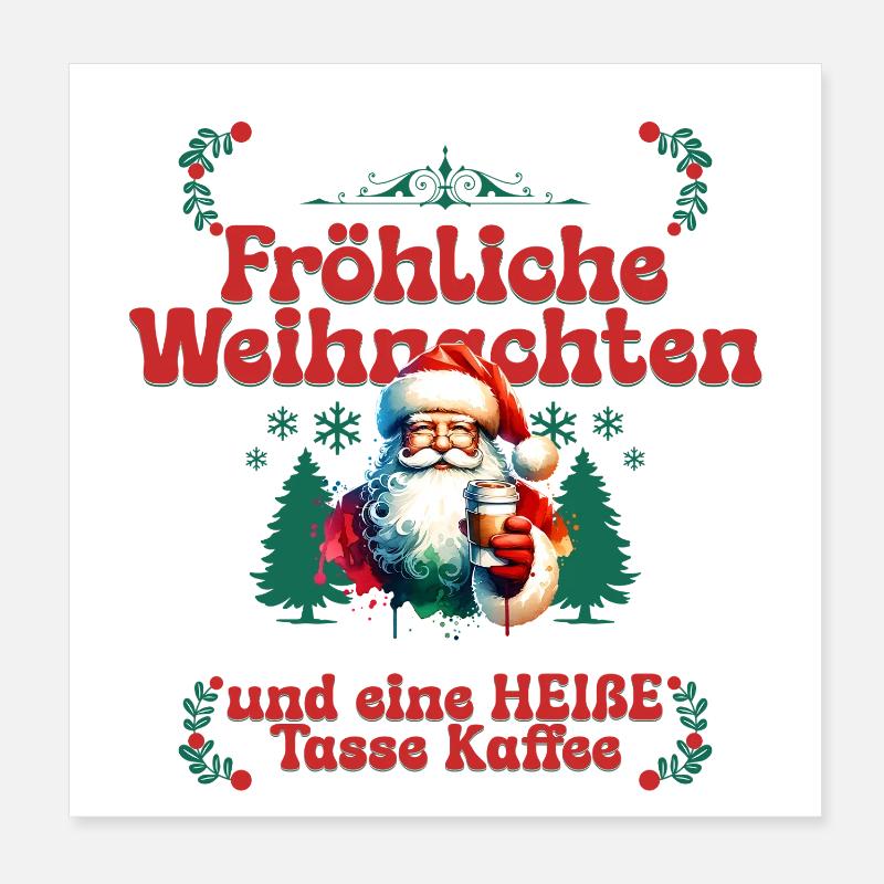 Tazza/bicchiere di Natale Poster 20x20 cm