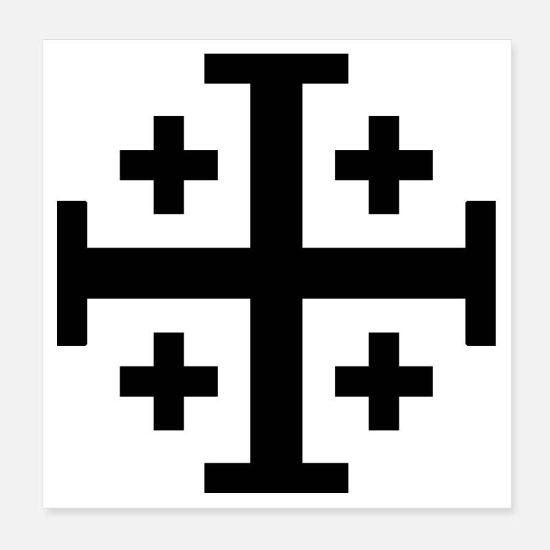 Croce crociata Poster 20x20 cm