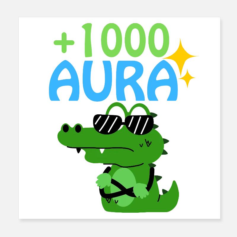 Kroko UND JUGENDWORTE Poster 20x20 cm