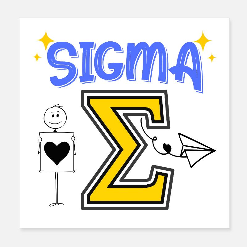 Sigma Jeunes Mots Poster 20 x 20 cm