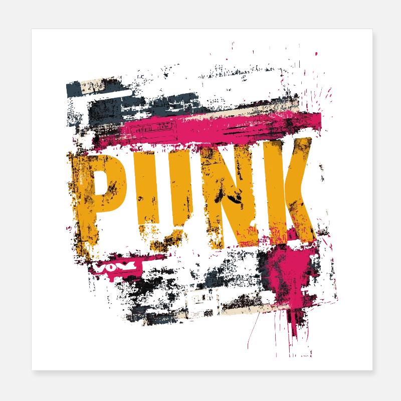 Punk rock Poster 20 x 20 cm