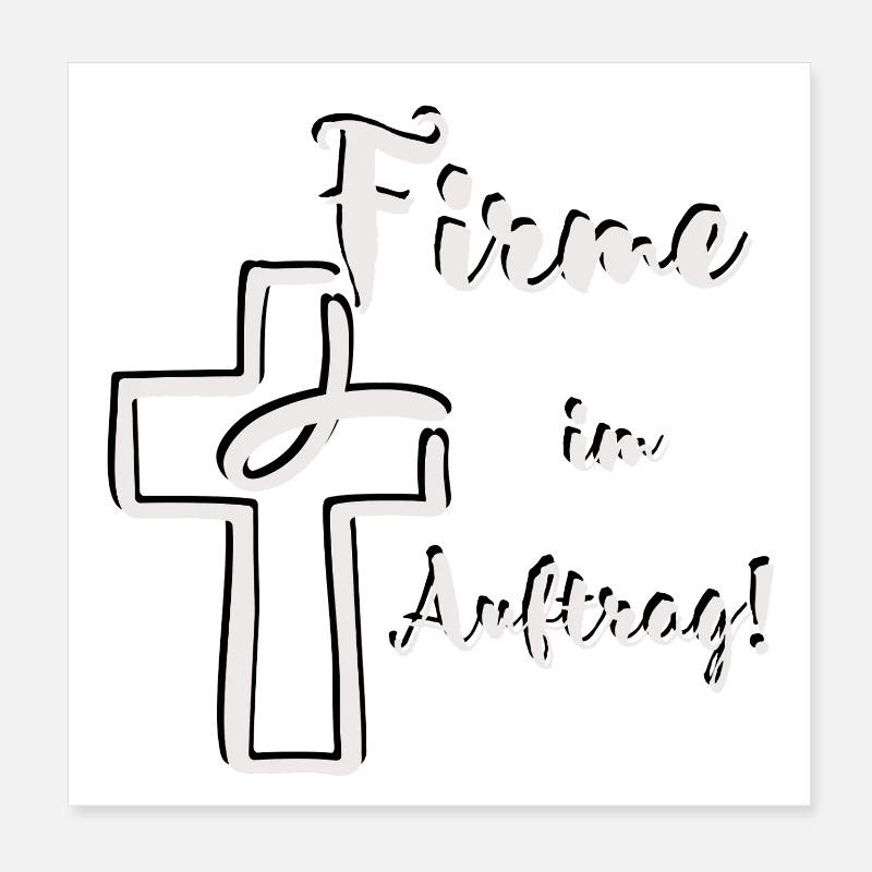 Firme pour le compte de Confirmation Fish Cross light Poster 20 x 20 cm