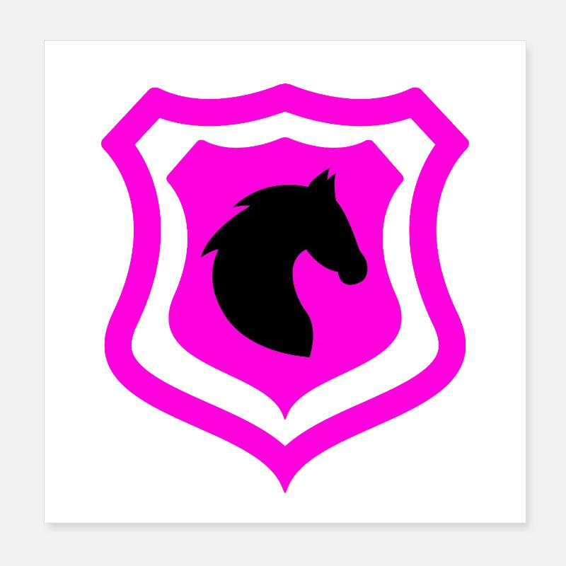 Chevaux Poster 20 x 20 cm