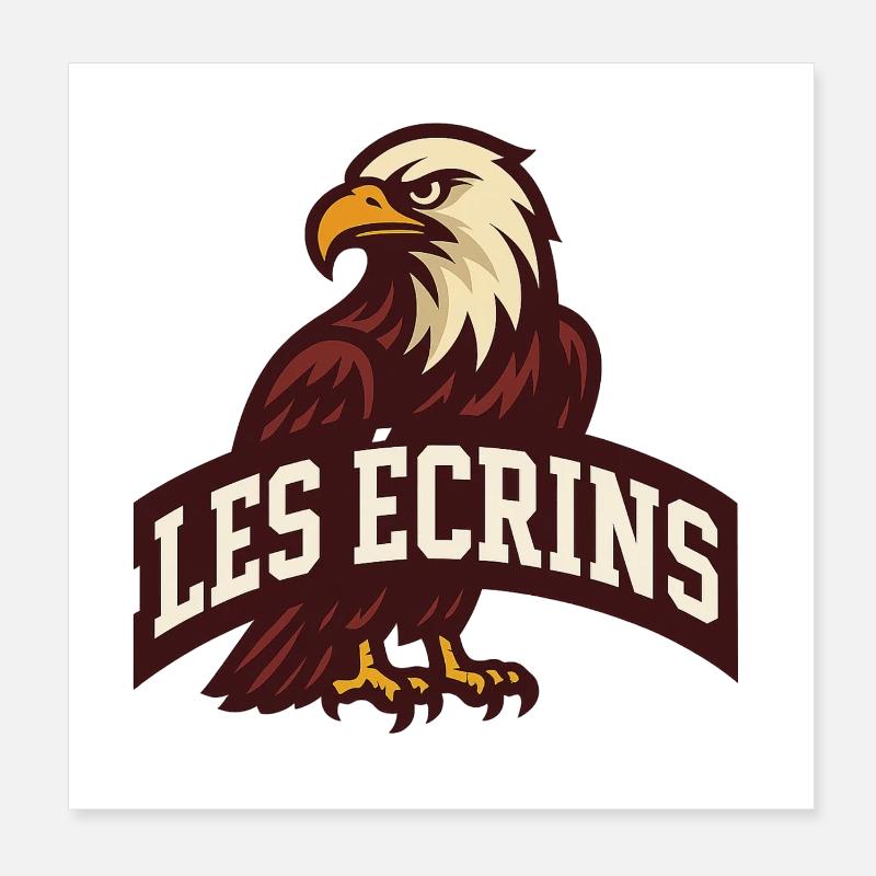 Aigle Emblème Les Ecrins Poster 20 x 20 cm