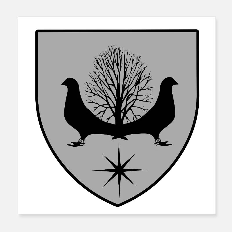 Tauben Poster 20x20 cm