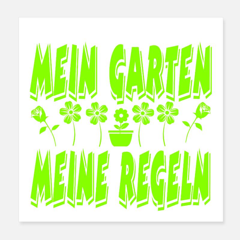 Garten Poster 20x20 cm