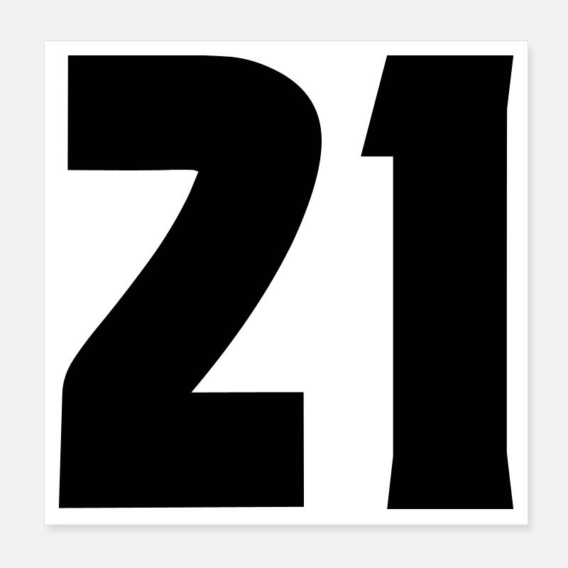 21 Poster 20x20 cm