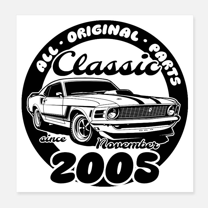20th Birthday - Classic Musclecar 11/2005 Poster 8" x 8" (20x20 cm)