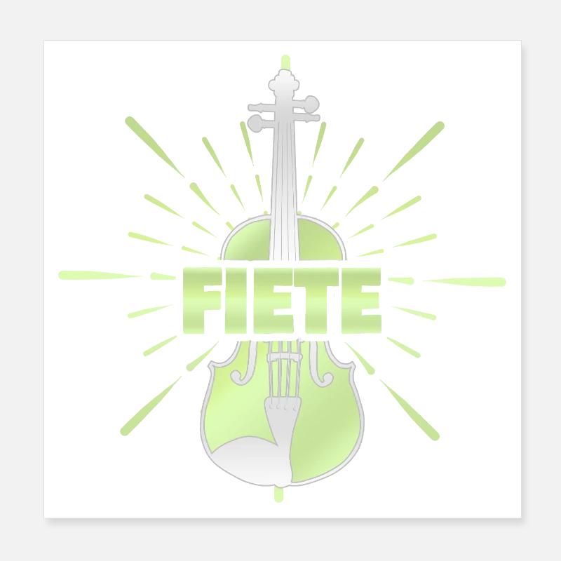 String instrument F Poster 8" x 8" (20x20 cm)