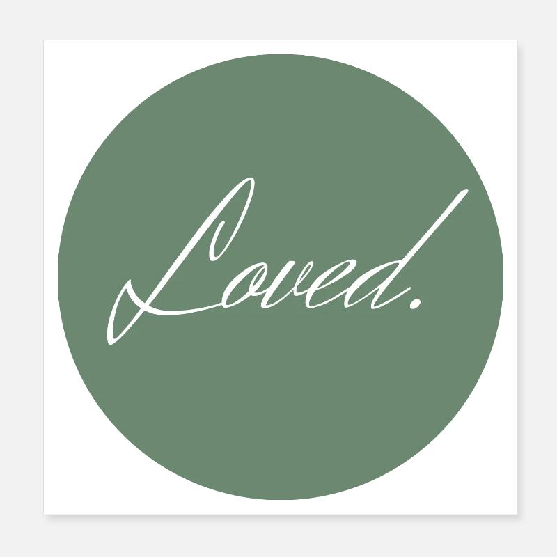 Loved Poster 20x20 cm