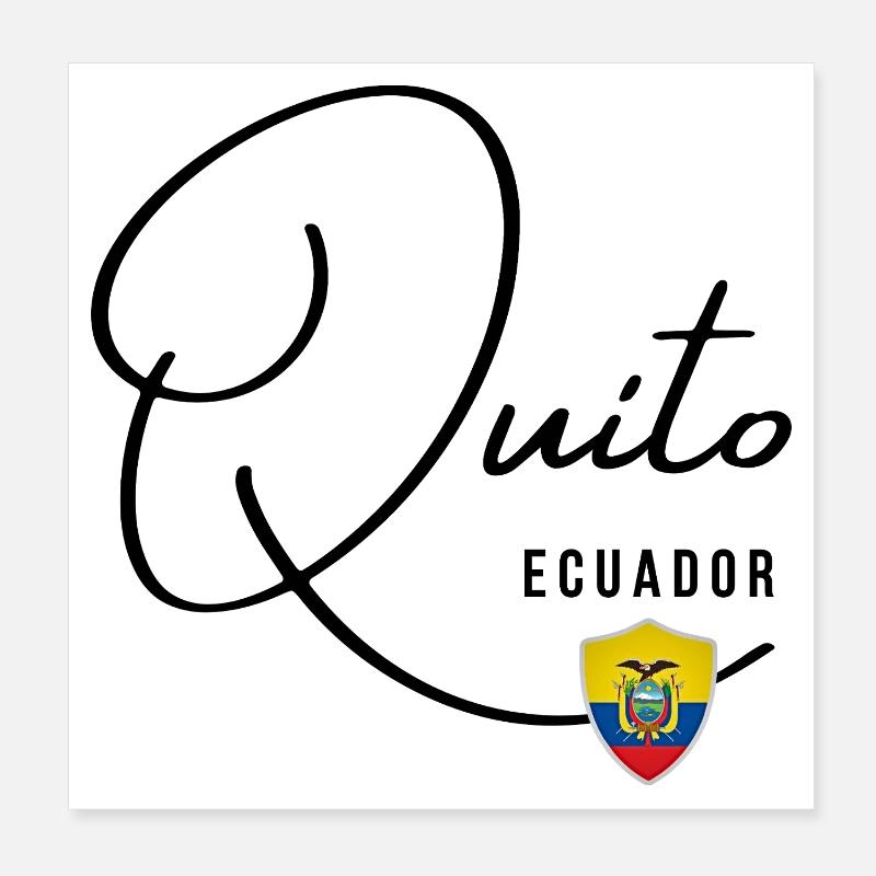 Design élégant Quito, souvenir Quito Poster 20 x 20 cm