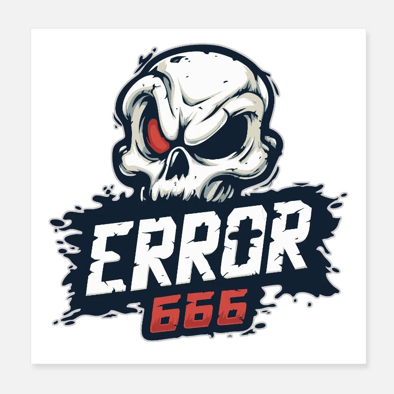 skull_0631 Poster 8" x 8" (20x20 cm)