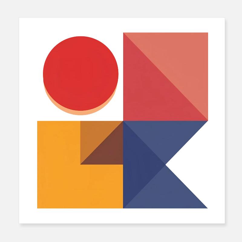 Formes géométriques audacieuses — Design abstrait moderne Poster 20 x 20 cm
