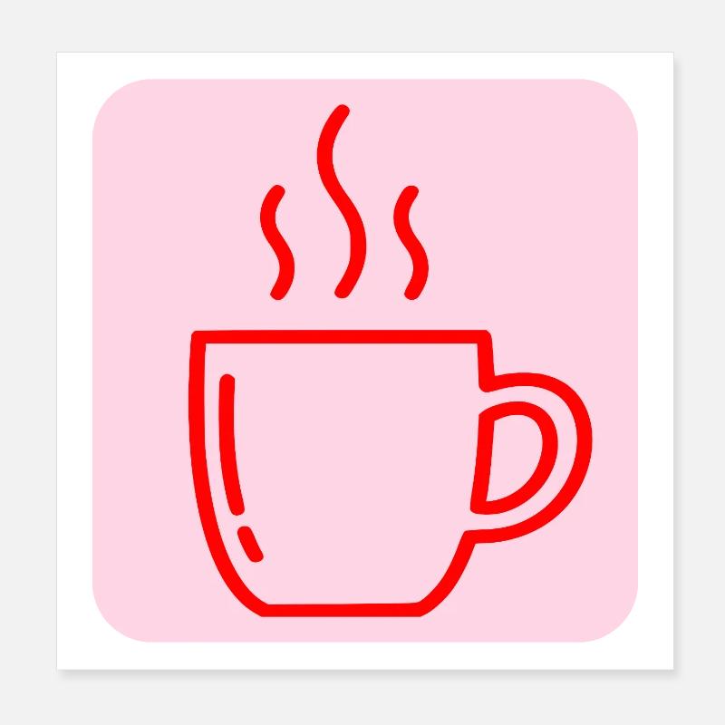 COFFEE CUP COFFEE DRINKER Poster 8" x 8" (20x20 cm)
