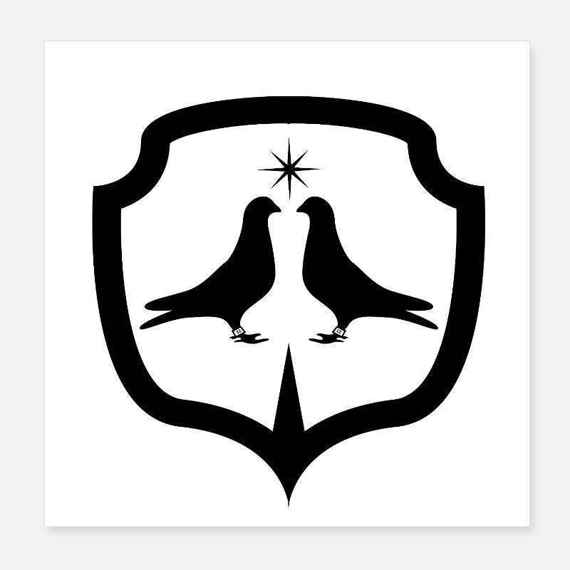 Colombes Poster 20 x 20 cm