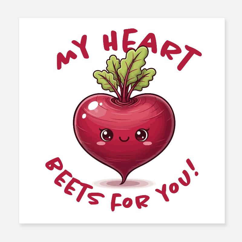 Message d’amour du cœur Poster 20 x 20 cm