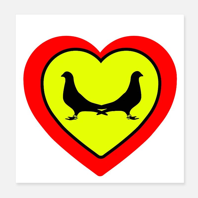 Doves Poster 8" x 8" (20x20 cm)