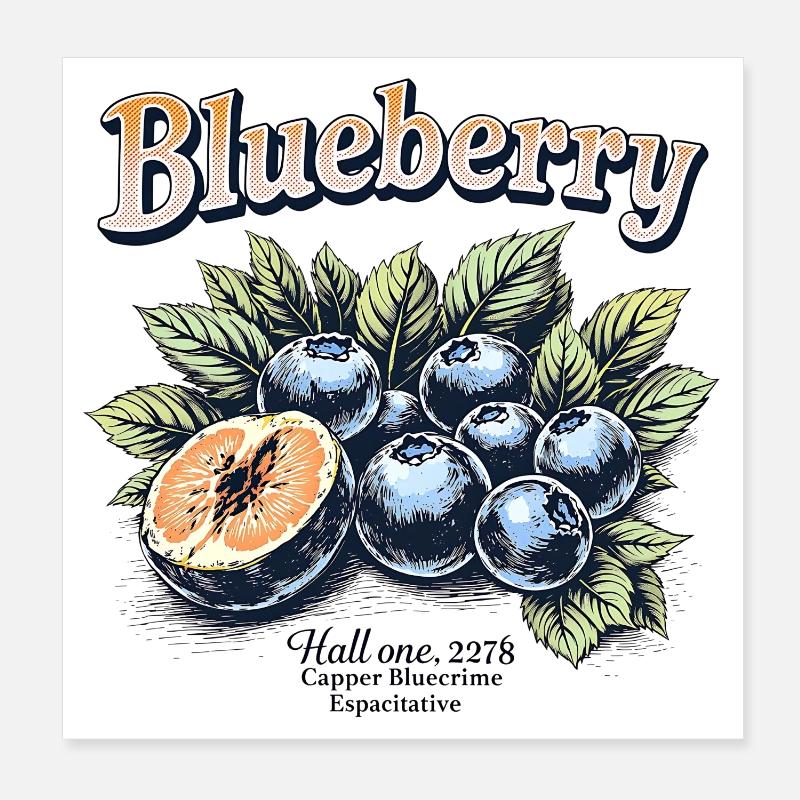 Bleuets millésimés Poster 20 x 20 cm