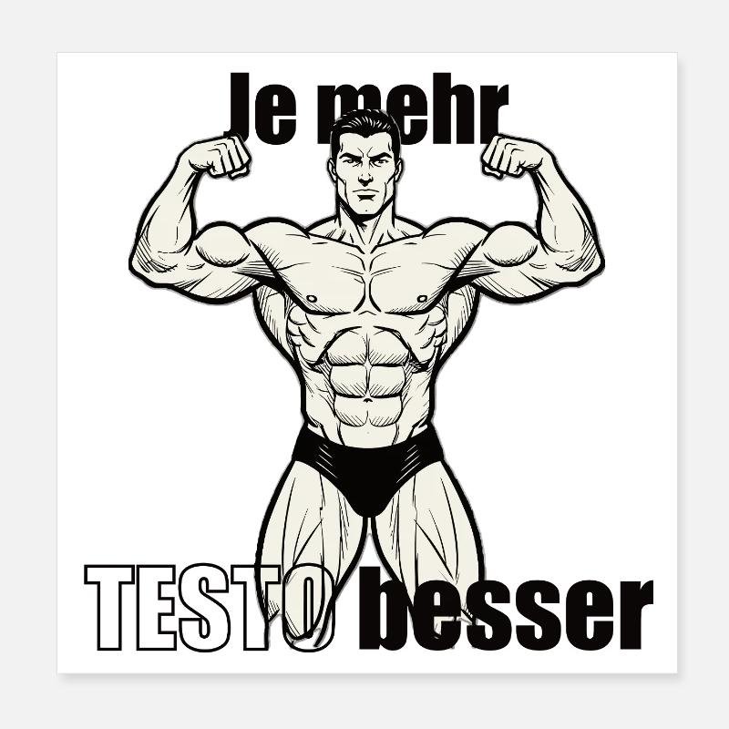 Muscle Hero Power Pose Print Design Poster 8" x 8" (20x20 cm)