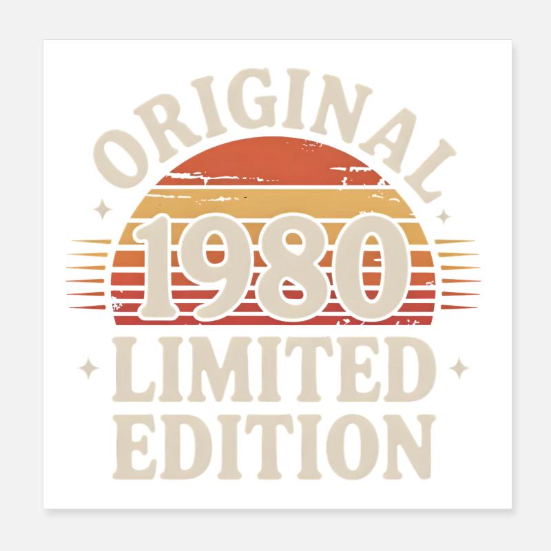 1980 Original Retro Edition Poster 20x20 cm