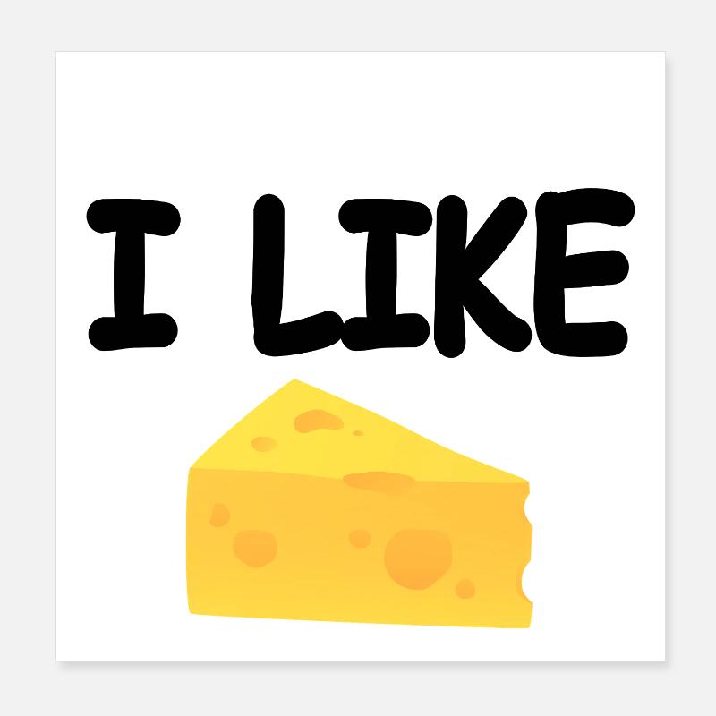 Cheese Poster 8" x 8" (20x20 cm)