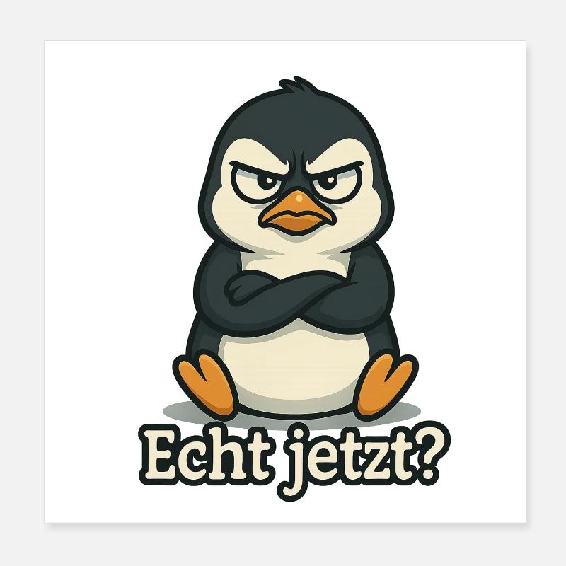 Penguin Really? Poster 8" x 8" (20x20 cm)