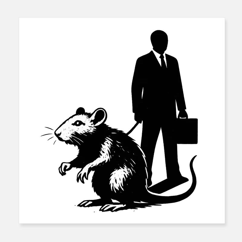 Rat as a pet Poster 8" x 8" (20x20 cm)