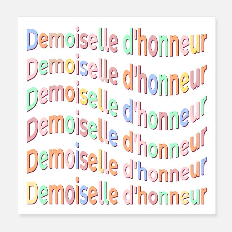 Brautjungfer Freunde Braut Poster 20x20 cm