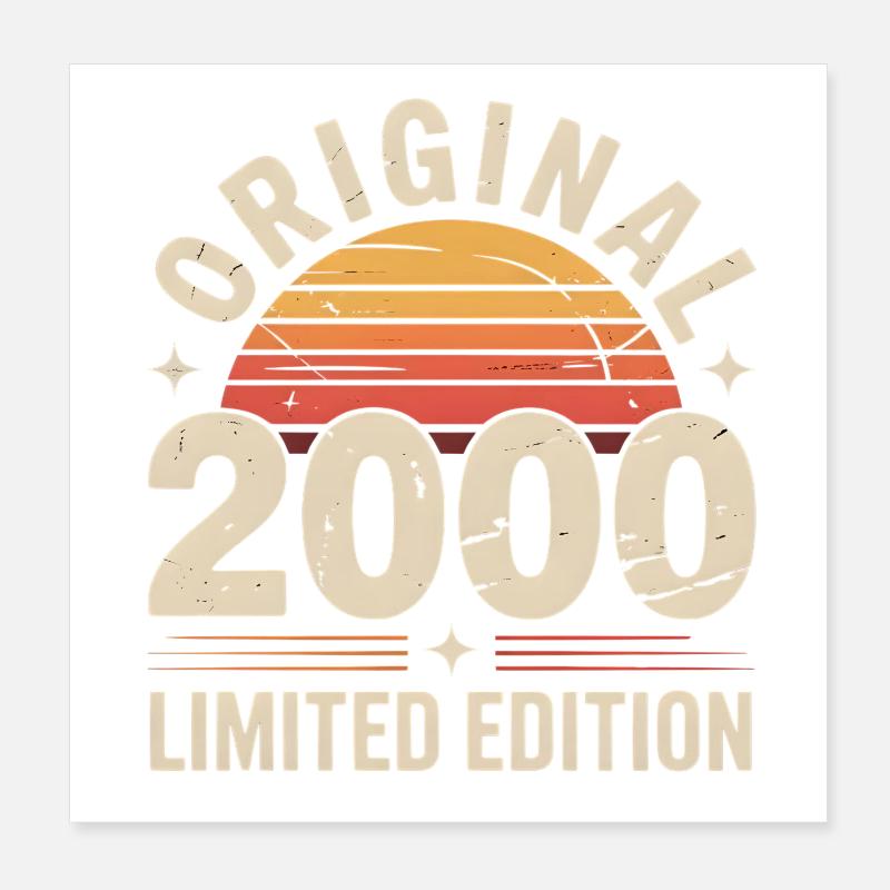 Édition Originale 2000 Sunset Retro Poster 20 x 20 cm