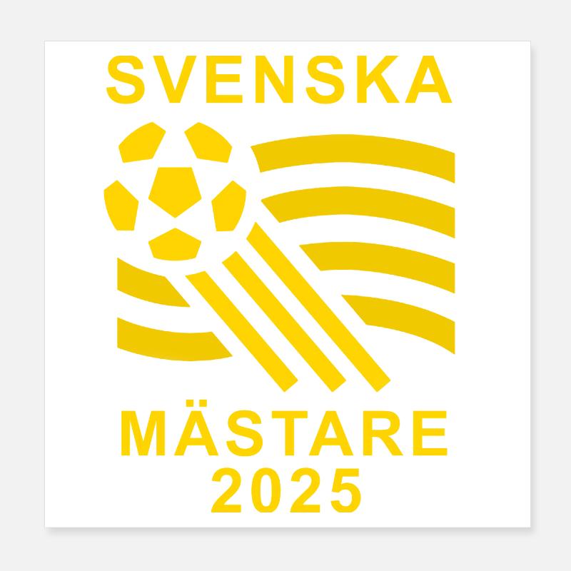 Schwedischer Meister 2025 Poster 20x20 cm