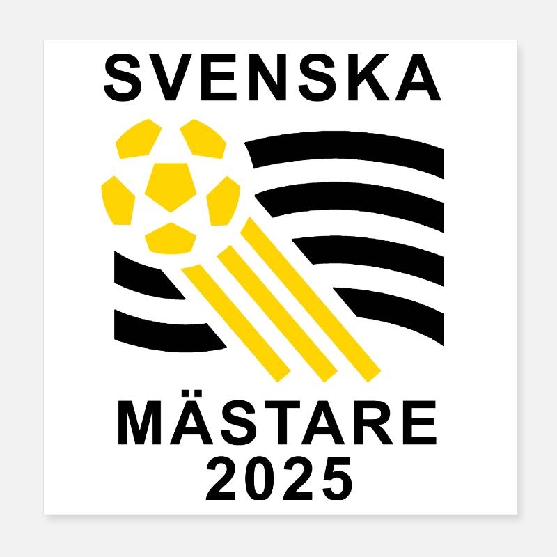 Champions de Suède 2025 Poster 20 x 20 cm